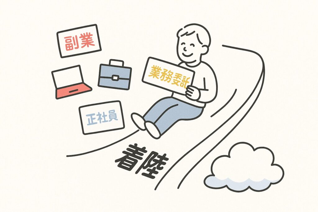 40代が副業から業務委託を経て正社員へ軟着陸するステップ