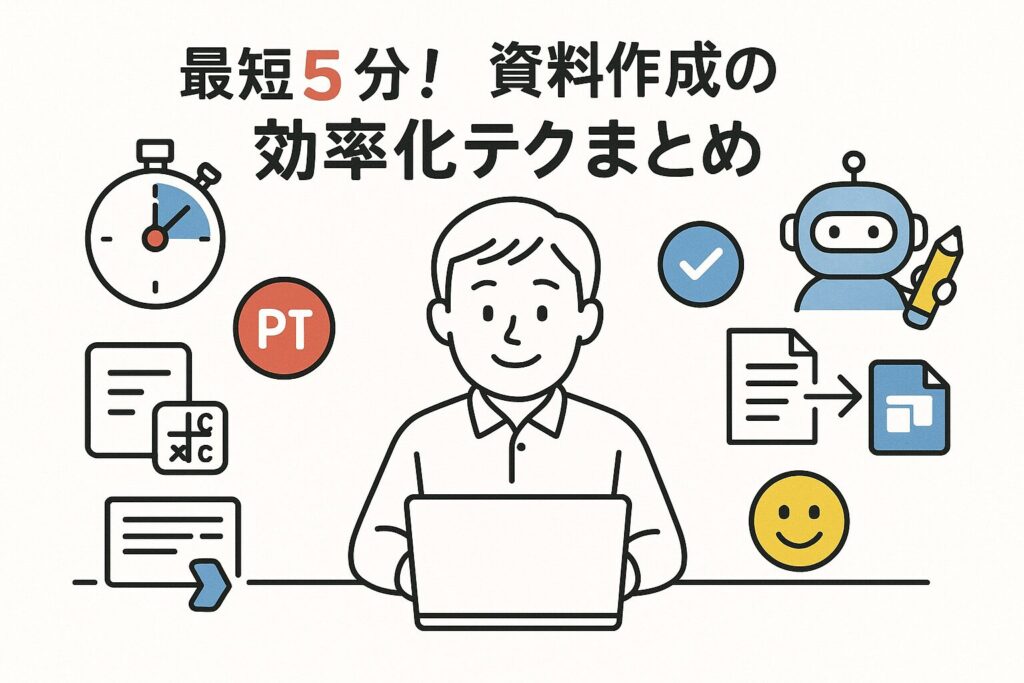 資料 作成 苦痛 を和らげる時短テク（パワポのショートカットとAI活用）
