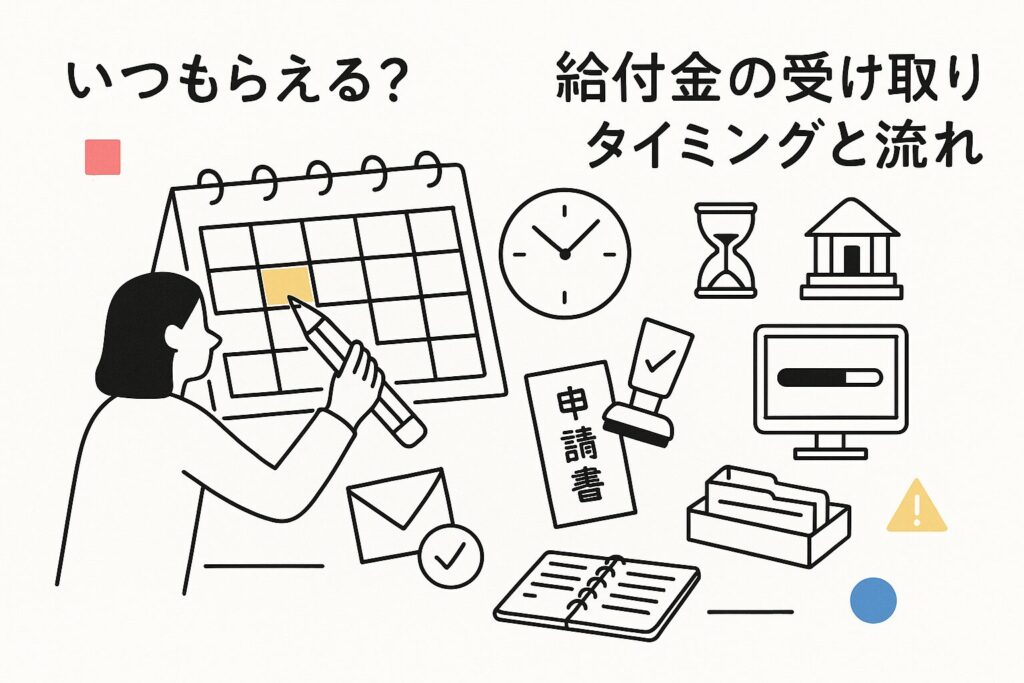 給付金はいつもらえる？申請〜振込までの平均3〜6ヶ月の流れ