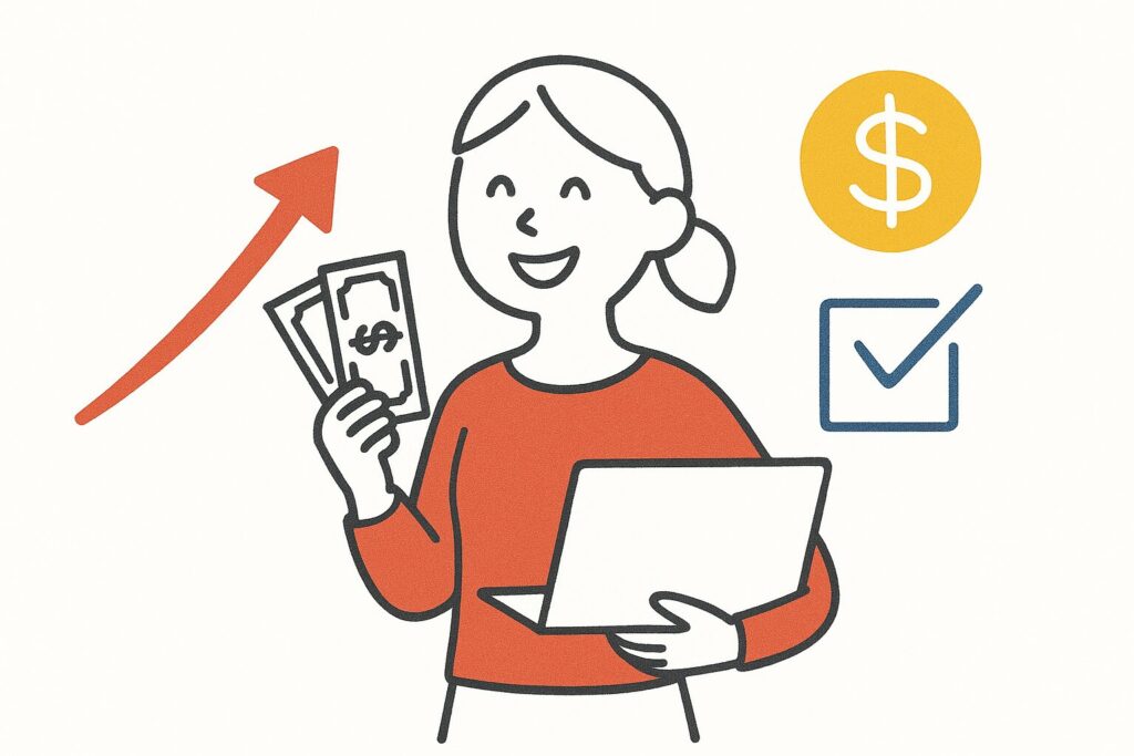 主婦 Webマーケティング 副業 月5万 の成功イメージ